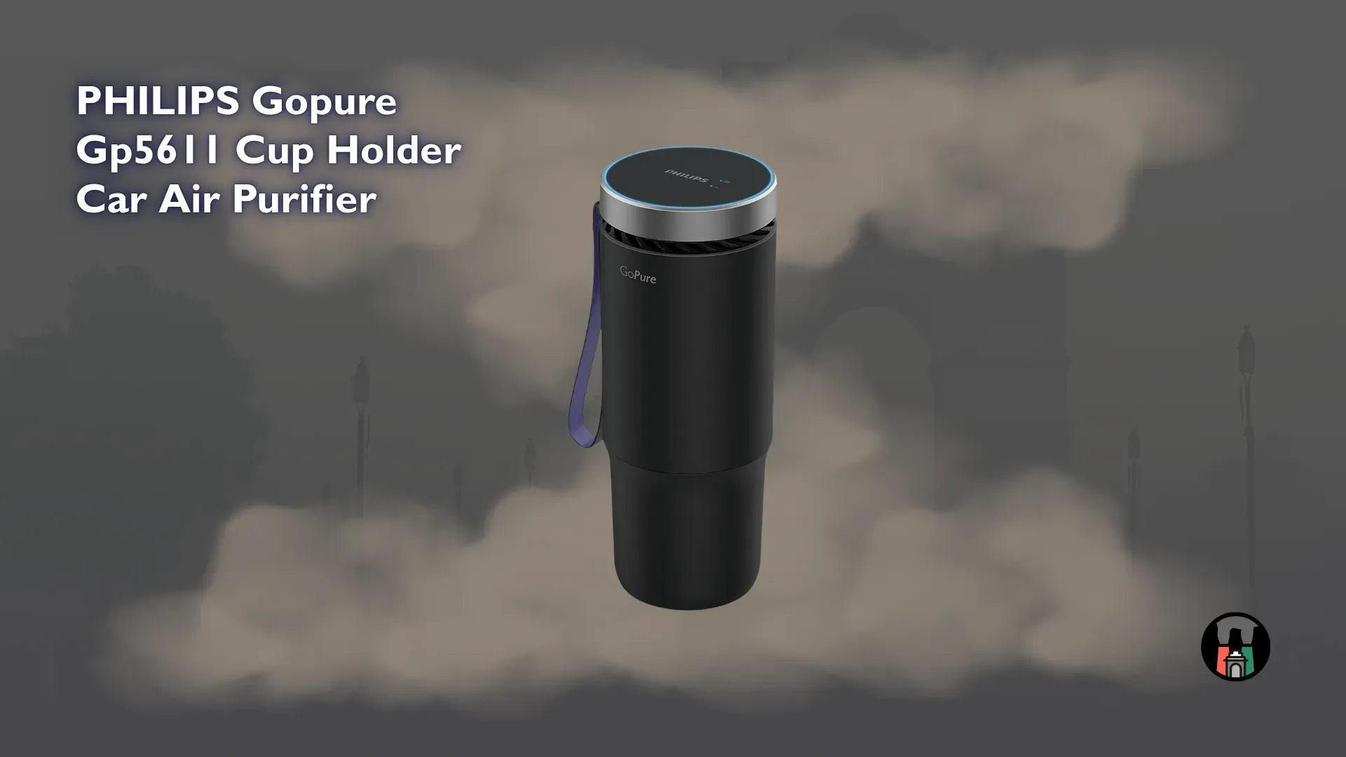 PHILIPS Gopure Gp5611 Cup Holder Car Air Purifier.webp